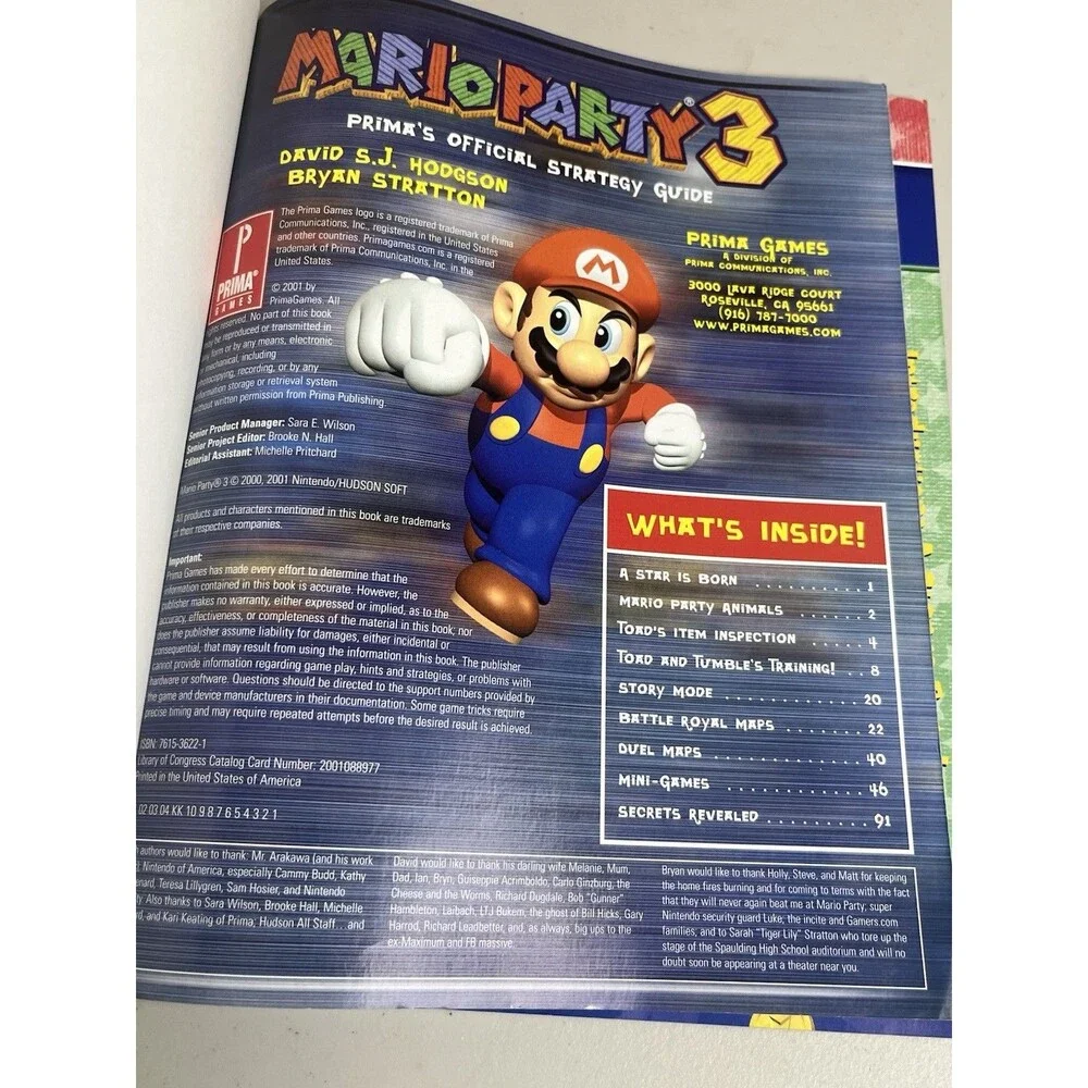 Mario Party 3 Prima Official Strategy Guide Nintendo 64 N64 Complete Maps Tips